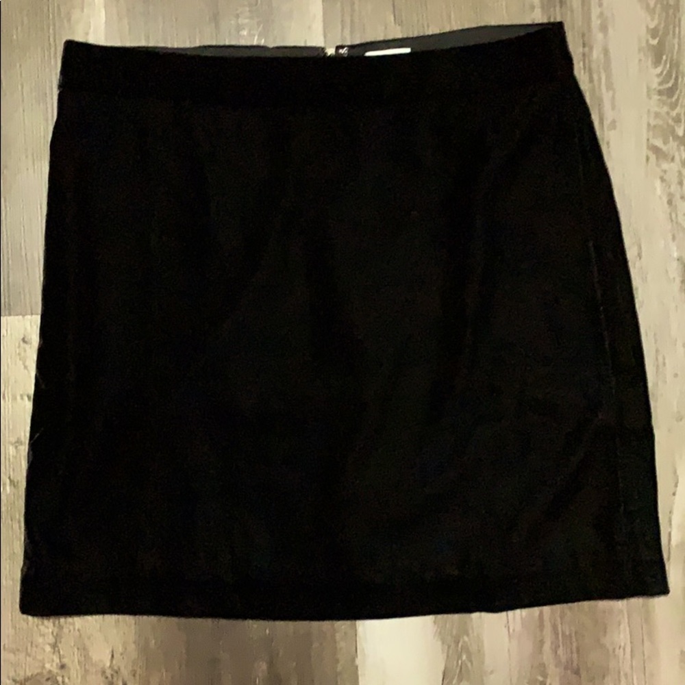 J. Crew velvet skirt